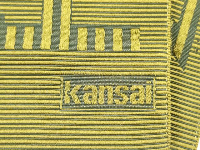 平和屋着物●男性　世界的ファッションデザイナー　山本寛斎　kansaiブランド　両面　角帯　幾何学文様　未使用　DABE1669op_4