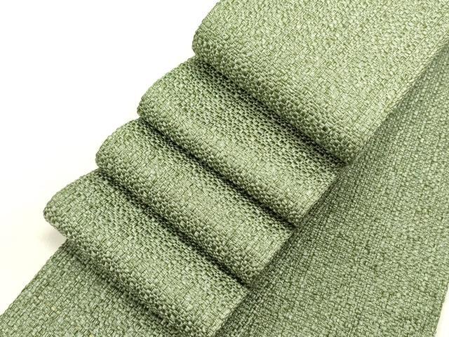平和屋着物●男性　本場筑前博多織　角帯　老竹色　正絹　逸品　DABE1678op 14,820円