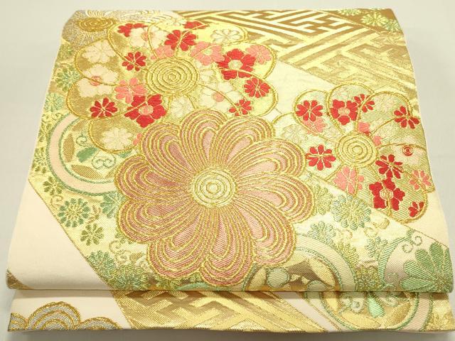 平和屋着物●西陣　川島織物　六通柄　本袋帯　唐織　舞花　金糸　正絹　逸品　DABE1757op 32,110円