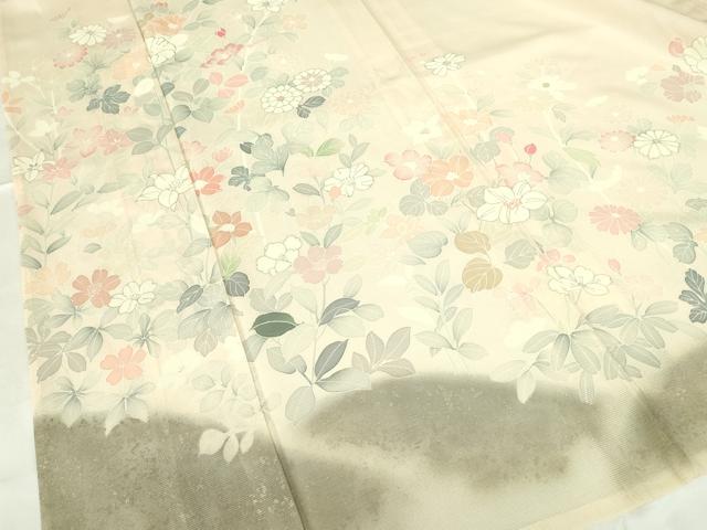 平和屋着物＊夏物　訪問着　絽　草花　暈し染め　銀彩　正絹　逸品　DABE1843op_4