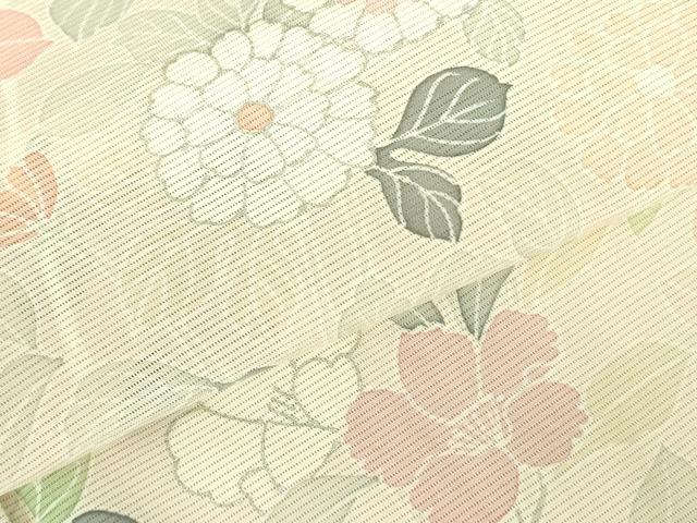 平和屋着物＊夏物　訪問着　絽　草花　暈し染め　銀彩　正絹　逸品　DABE1843op_6