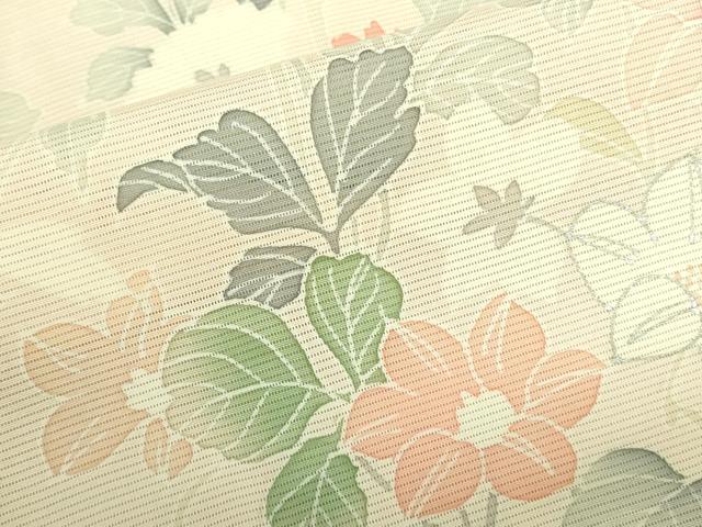 平和屋着物＊夏物　訪問着　絽　草花　暈し染め　銀彩　正絹　逸品　DABE1843op_7