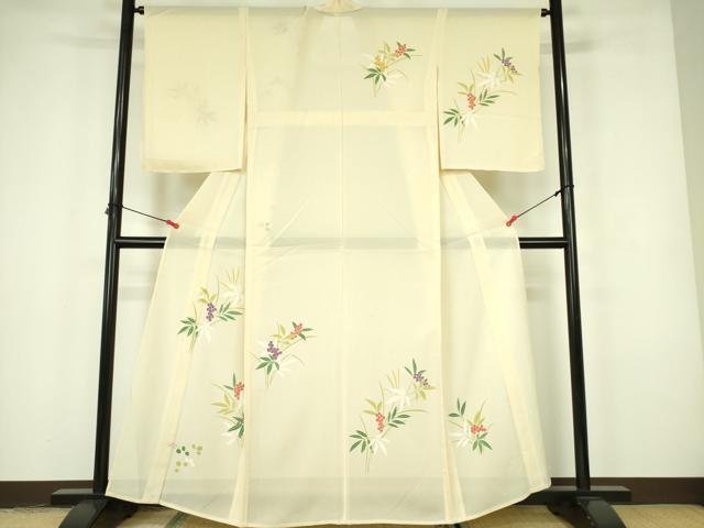平和屋着物＊夏物　訪問着　絽　南天文　正絹　逸品　未使用　DABE1845op