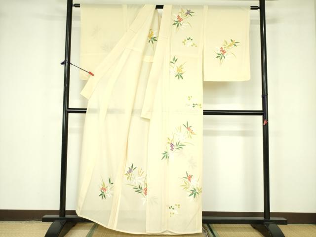 平和屋着物＊夏物　訪問着　絽　南天文　正絹　逸品　未使用　DABE1845op_1