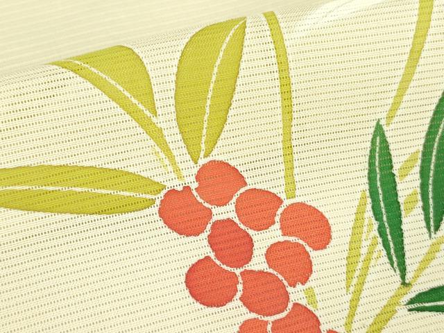平和屋着物＊夏物　訪問着　絽　南天文　正絹　逸品　未使用　DABE1845op_7
