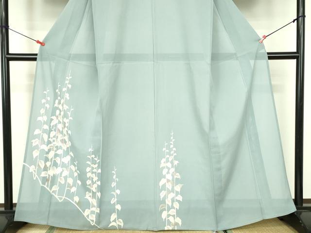 平和屋着物＊夏物　訪問着　絽　南天草花文　金彩　正絹　逸品　DABE1849op_3