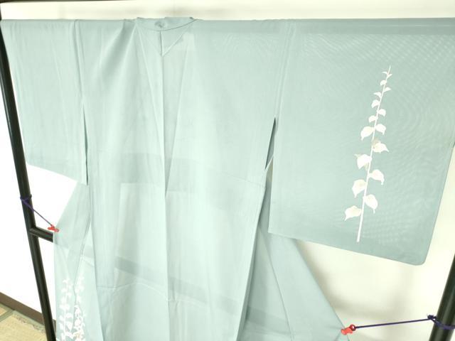 平和屋着物＊夏物　訪問着　絽　南天草花文　金彩　正絹　逸品　DABE1849op_2
