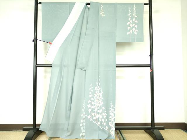 平和屋着物＊夏物　訪問着　絽　南天草花文　金彩　正絹　逸品　DABE1849op_1