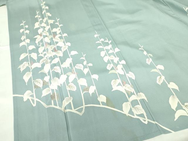 平和屋着物＊夏物　訪問着　絽　南天草花文　金彩　正絹　逸品　DABE1849op_4
