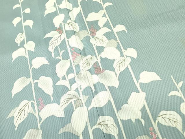 平和屋着物＊夏物　訪問着　絽　南天草花文　金彩　正絹　逸品　DABE1849op_5