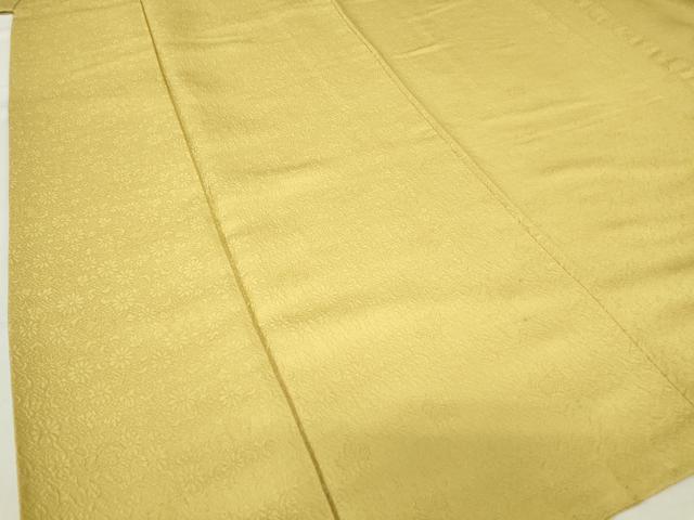平和屋着物●上質な色無地　桐花地紋　黄支子色　正絹　逸品　DABE4022az_3