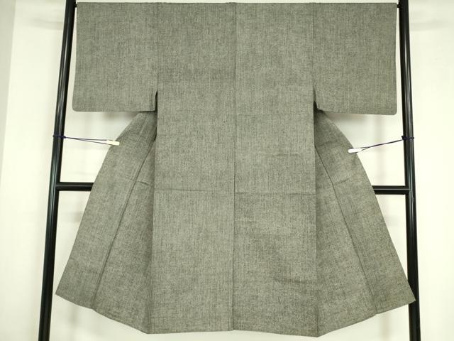 平和屋着物▽男性　単衣　紬　霞文　正絹　逸品　DABE4214az_1