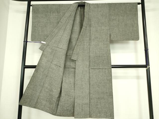 平和屋着物▽男性　単衣　紬　霞文　正絹　逸品　DABE4214az_2