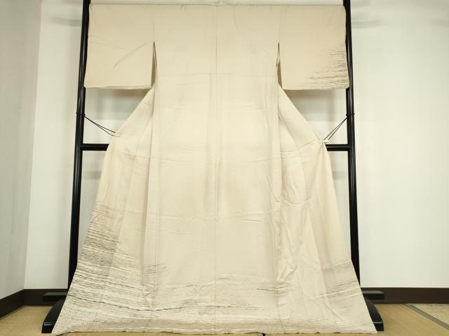 平和屋着物▽訪問着　単衣　霞文　金銀糸　ロング丈　正絹　逸品　DABE4404az 42,250円