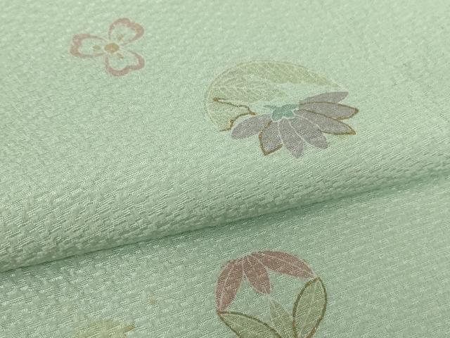 平和屋着物▽友禅作家の巨匠　浅井青仁　小紋　単衣　花丸文　金彩　正絹　逸品　DABE4444az_4
