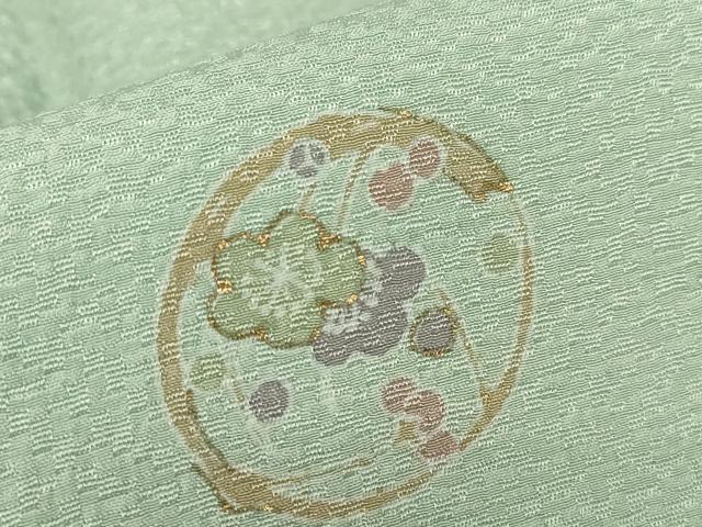 平和屋着物▽友禅作家の巨匠　浅井青仁　小紋　単衣　花丸文　金彩　正絹　逸品　DABE4444az_5