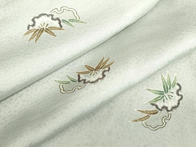 平和屋着物▽小紋　単衣　雪持ち笹文　洗える着物　DABE4866az 18,200円