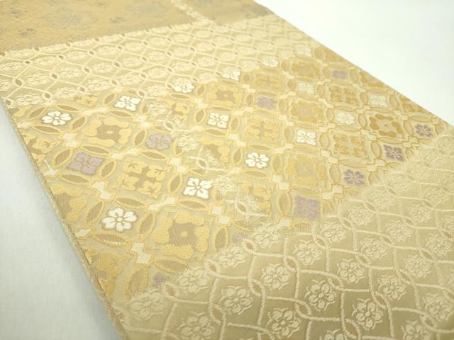 平和屋着物●六通柄袋帯　唐織　新小石丸　正倉院上品裂　金糸　正絹　逸品　DABE5055ps_1