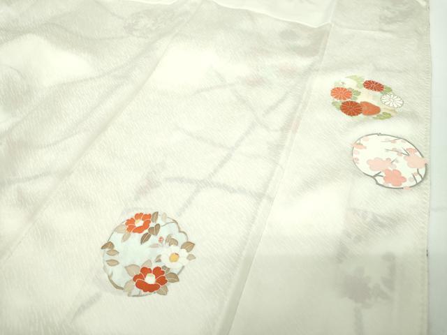 平和屋着物●訪問着　駒刺繍　吉祥花丸文　金彩　正絹　逸品　未使用　DABE5128ps_8