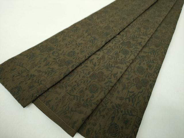 平和屋着物○男性 両面 角帯 草花文 正絹 逸品 DABE5259ps 【公式通販】
