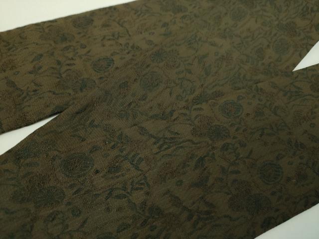 平和屋着物○男性 両面 角帯 草花文 正絹 逸品 DABE5259ps 【公式通販】