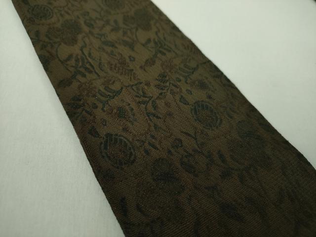 平和屋着物○男性 両面 角帯 草花文 正絹 逸品 DABE5259ps 【公式通販】