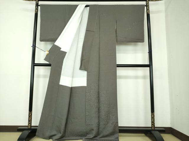 平和屋着物●青山みとも　訪問着　総刺繍　流水花文　金糸　正絹　逸品　DABE5386ps_2