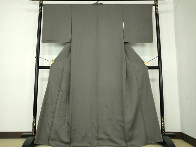 平和屋着物●青山みとも　訪問着　総刺繍　流水花文　金糸　正絹　逸品　DABE5386ps_1