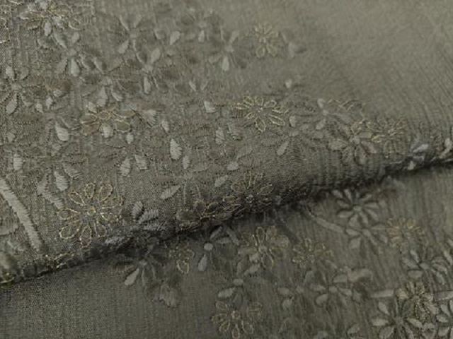 平和屋着物●青山みとも　訪問着　総刺繍　流水花文　金糸　正絹　逸品　DABE5386ps_6