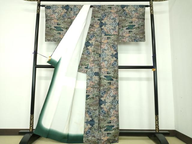 平和屋着物●都喜ヱ門　本場大島紬　7マルキ　総絣　奥の細道　藤絹織物謹製　証紙付き　正絹　逸品　DABE5393ps_1