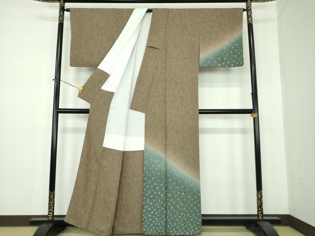 平和屋着物●訪問着　舞花文　暈し染め　金彩　正絹　逸品　DABE5426ps_1