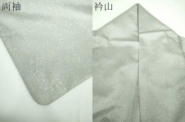 平和屋着物●京友禅の巨匠・頼田勉　臈纈染手描友禅　本場染大島紬　訪問着　草苑　たたき染め　正絹　逸品　DABE5433ps_9