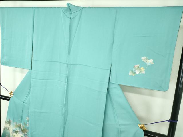 平和屋着物●訪問着　蔦の葉花文　暈し染め　金銀彩　正絹　逸品　DABE5453ps_2