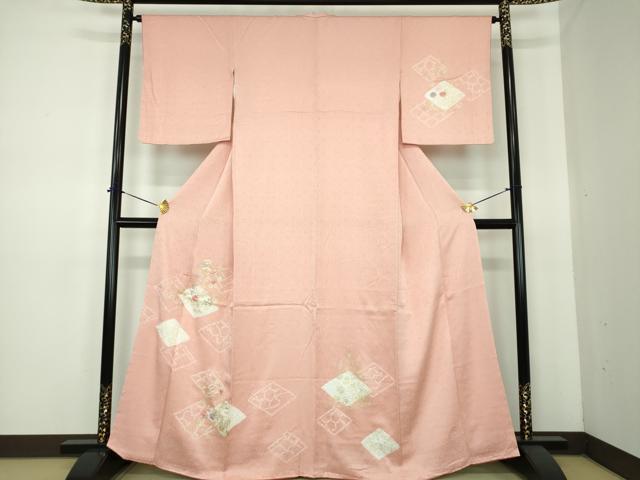 平和屋着物●創業460年・千總　訪問着　刺繍　絞り　吉祥花菱文　金彩　高島屋扱い　正絹　逸品　DABE5642ps