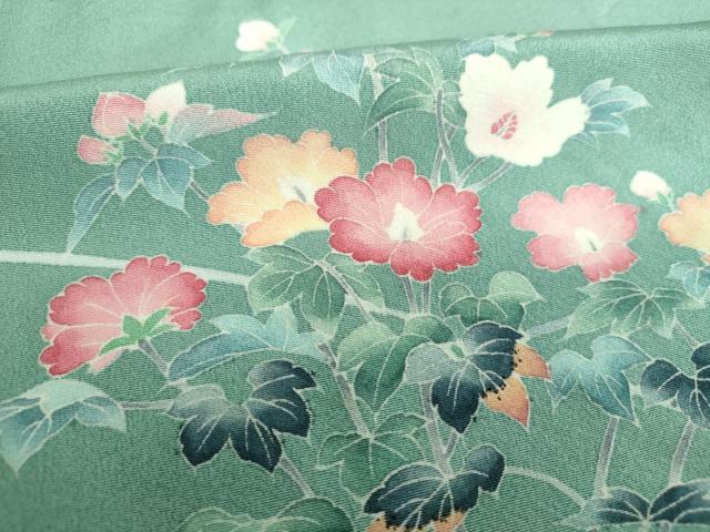 平和屋着物●訪問着　友禅　草花文　暈し染め　正絹　逸品　DABE5695ps_7