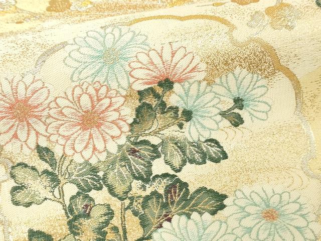 平和屋本店▼六通柄袋帯　錦繍雪輪文　本金箔　正絹　24ｋ　逸品　 DABE9133sf_3