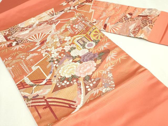 平和屋本店▼九寸名古屋帯　唐織　几帳吉祥文　九百錦　純金箔　二重織　正絹　24ｋ　逸品　DABE9151sf_1