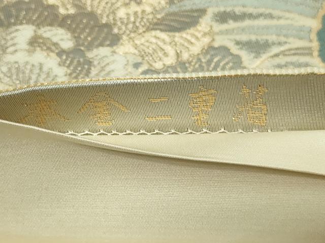 平和屋本店▼六通柄袋帯　尾長鳥花文　本金二重箔　正絹　逸品　DABE9278sf_4
