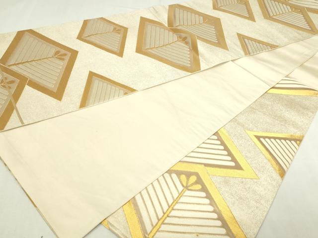 平和屋本店▼六通柄　本袋帯　若松葉文　金繍錦　正絹　逸品　DABE9291sf_6