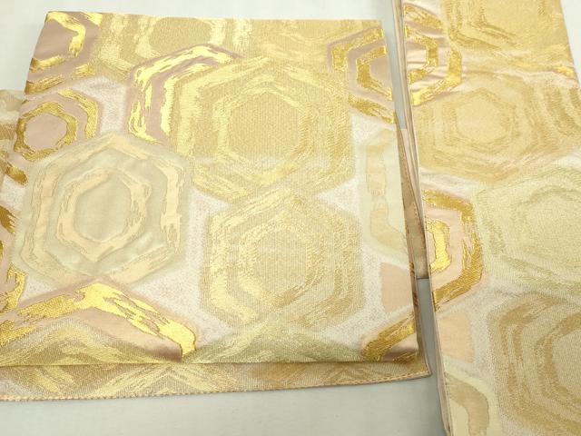 平和屋本店▼つけ帯　瑞祥亀甲文　本金　正絹　逸品　DABE9306sf