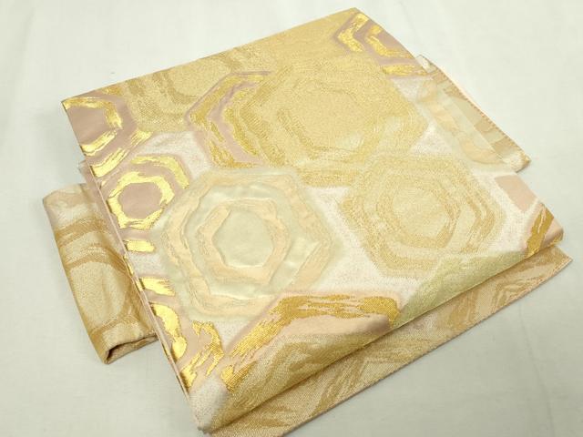平和屋本店▼つけ帯　瑞祥亀甲文　本金　正絹　逸品　DABE9306sf_2