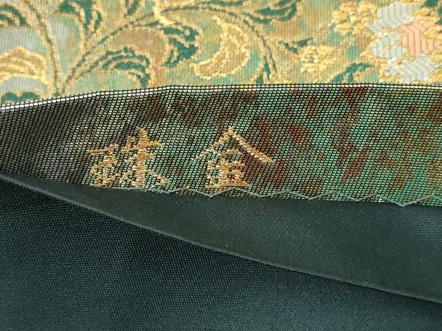 平和屋本店▼六通柄袋帯　斜取更紗華文　珠金　正絹　逸品　DABE9325sf_4