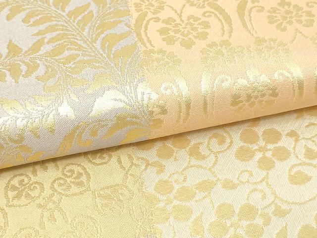 平和屋本店▼美しいキモノ」お馴染みのメーカー　となみ織物　六通柄袋帯　花唐草文　金銀彩　正絹　逸品　DABE9335sf_2