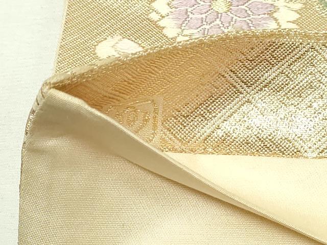 平和屋本店▼六通柄袋帯　唐織　本金斜取能衣華調模様　正絹　逸品　DABE9345sf　_4