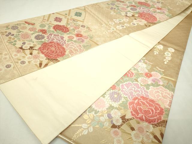 平和屋本店▼六通柄袋帯　唐織　本金斜取能衣華調模様　正絹　逸品　DABE9345sf　_6