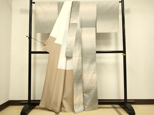 平和屋着物●紅花紬　米沢　作家物　紅ごろも　紅花染　霞文　米澤絲織　証紙付き　正絹　逸品　DABE9642du_2