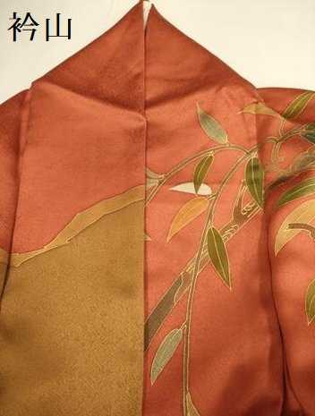 平和屋着物●訪問着　作家物　駒刺繍　飛鶴花蝶文　金彩　ロング丈　正絹　逸品　DABE9664du_9
