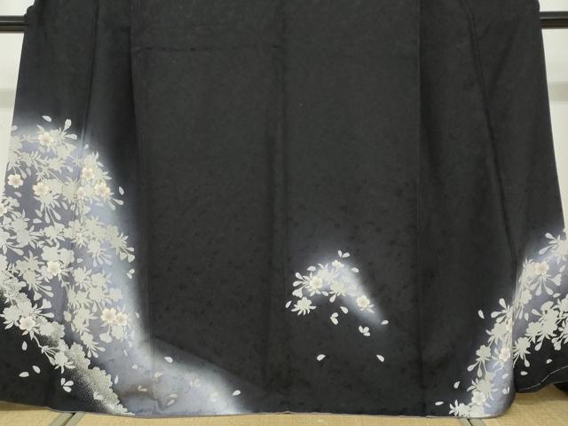 平和屋着物●訪問着　駒刺繍　舞桜文　暈し染め　正絹　逸品　DABF1260ud_3