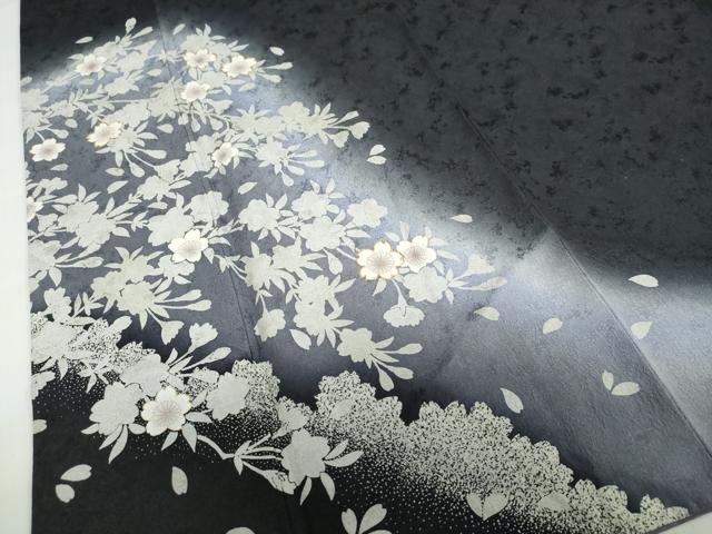 平和屋着物●訪問着　駒刺繍　舞桜文　暈し染め　正絹　逸品　DABF1260ud_4