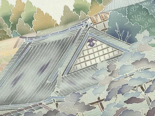 平和屋着物●十日町友禅作家　林静穂　訪問着　人物風景文　暈し染め　正絹　逸品　未使用　DABF1342ud_7